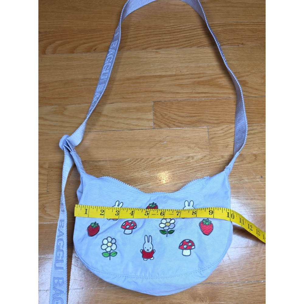 Baggu x Miffy SM Crescent Bag Purple Nylon Crossbody Bunny Print Limited Edition - Picture 7 of 12